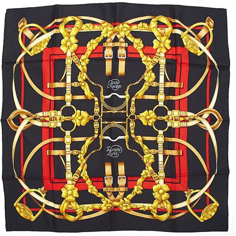 hermes black scarf